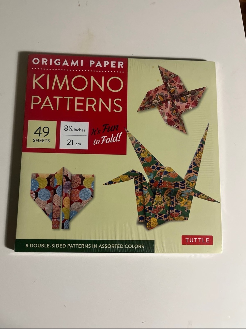 Origami Paper with Kimono Patterns
